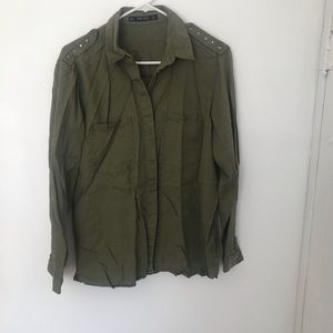 Zara green blouse